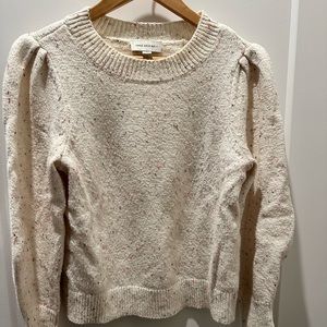 Speckled Puff Sleeve Sweater